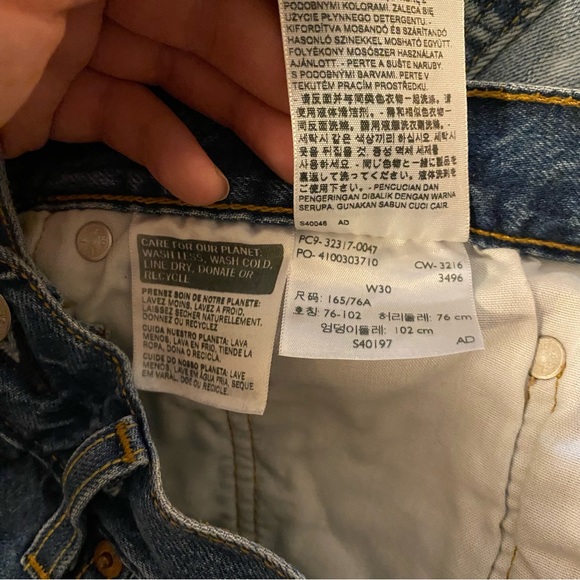 Levi’s 501 High Rise Denim Cut Off Shorts 30 - Picture 2 of 3